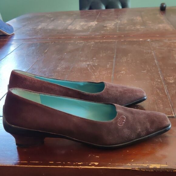 𝅺salvatore Ferragamo boutique vintage 90s brown suede loafers size 7 - Picture 4 of 9